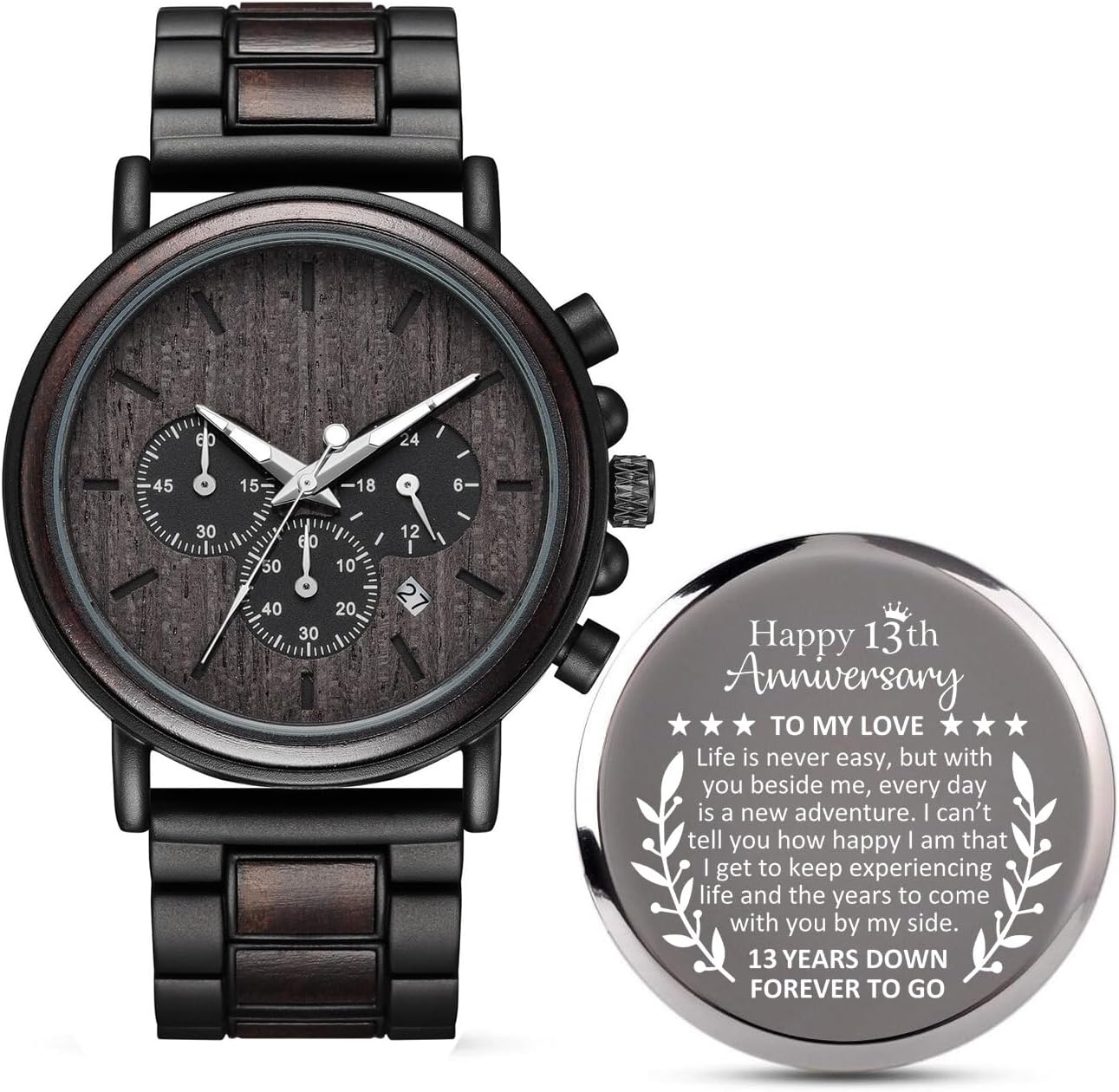 13 Years Anniversary for Men Gifts,13th Thirteenth Wedding Anniversary Keepsake for Husband,Lace Anniversary Marriage Presents for Him