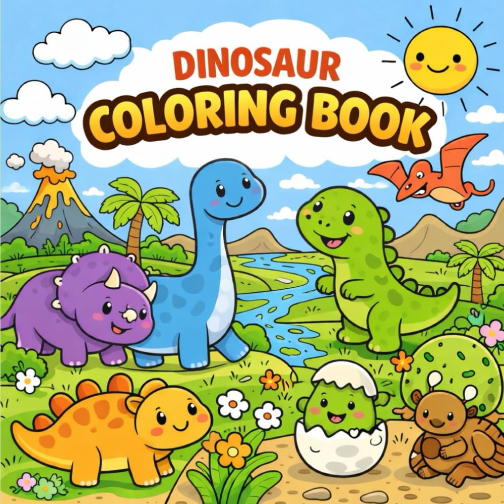 Dinosaur Coloring Book (Happy Children)