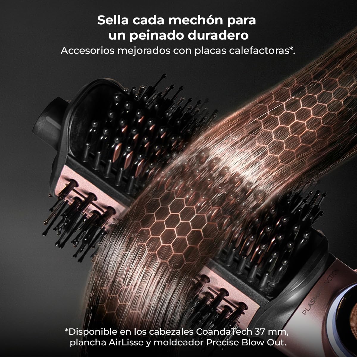Cecotec AirGlisse 8in1 Cepillo de Aire Moldeador Multifunción 1400W 110000rpm Champagne