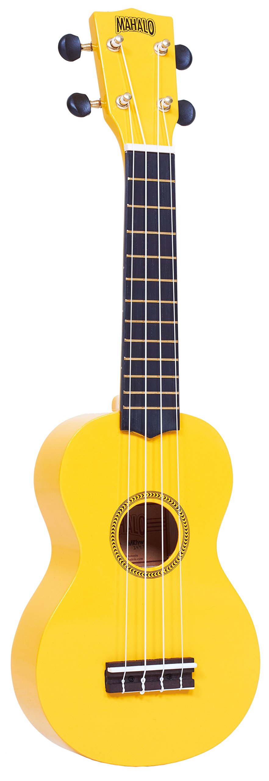 Mahalo Rainbow Series Soprano Ukulele Yellow with Bag - MR1YW