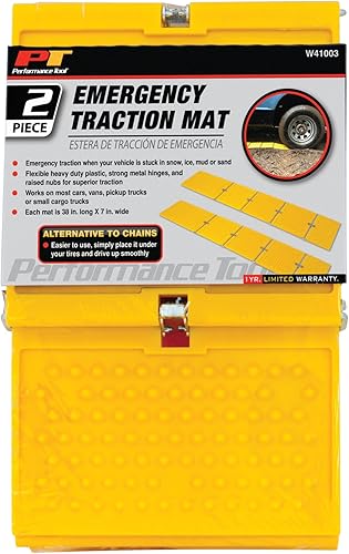 Miniatura 4 de Performance Tool W41003 - Alfombrilla de tracción de emergencia, tracción superior, 38 pulgadas de largo x 7 pulgadas de ancho, plástico flexible y