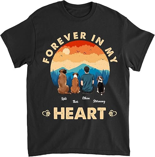 Miniatura 10 de Gossby Camiseta personalizada para papá con diseño de perro  Un hombre y sus perros  Regalo personalizado para amantes de los perros para hombres