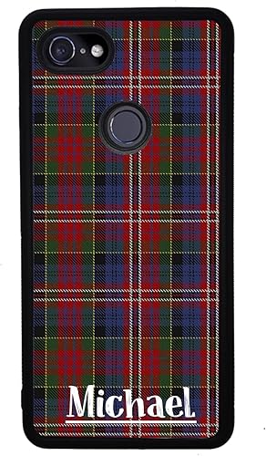 Miniatura 4 de Suéter a cuadros de color verde, azul, rojo, funda de goma negra personalizada para teléfono compatible con Google Pixel 10, 10 Pro, 10 Pro XL, 9a,