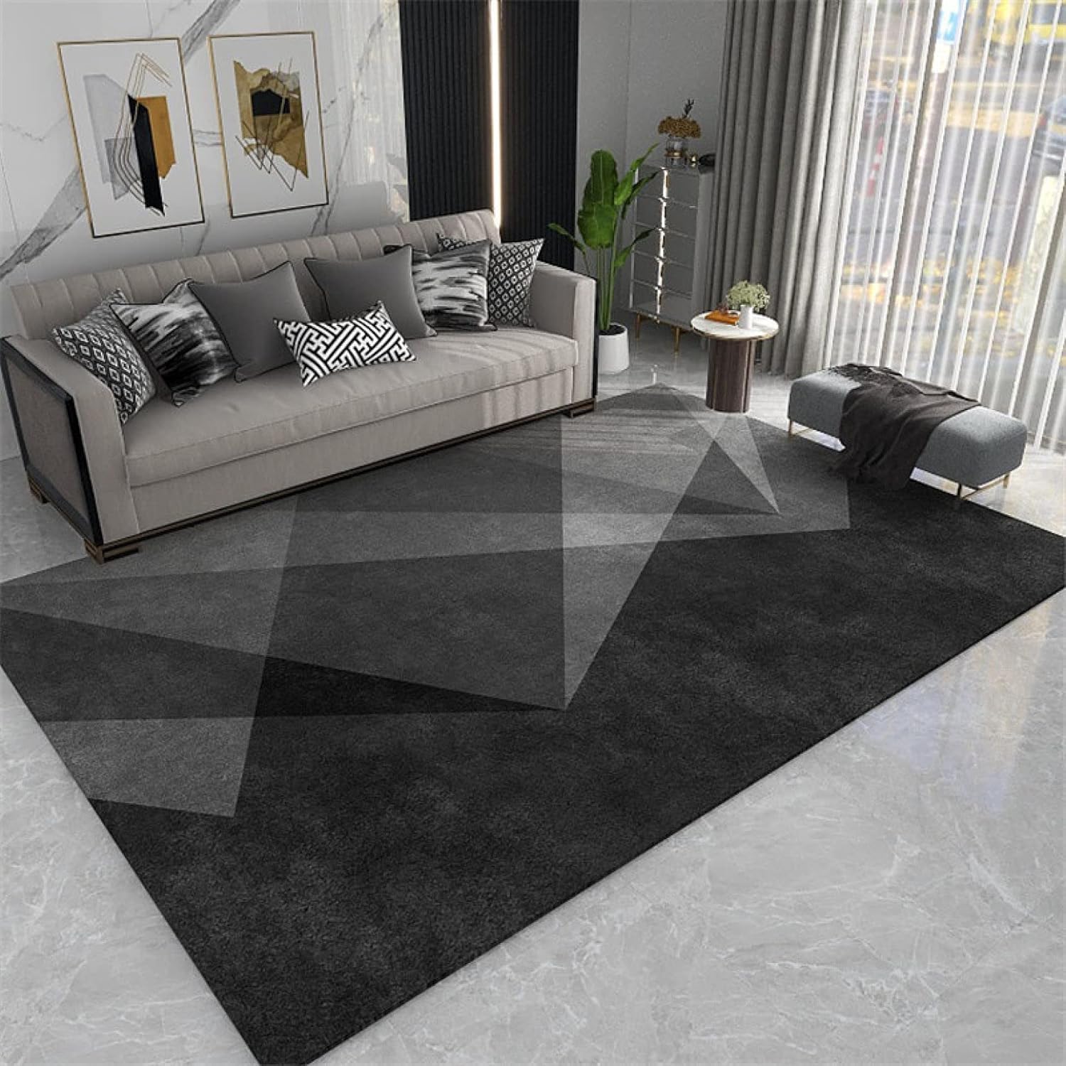 Wash+Dry Alfombra Modulox 115x175cm, Adecuada Para Interiores Y Exteriores, Lavable