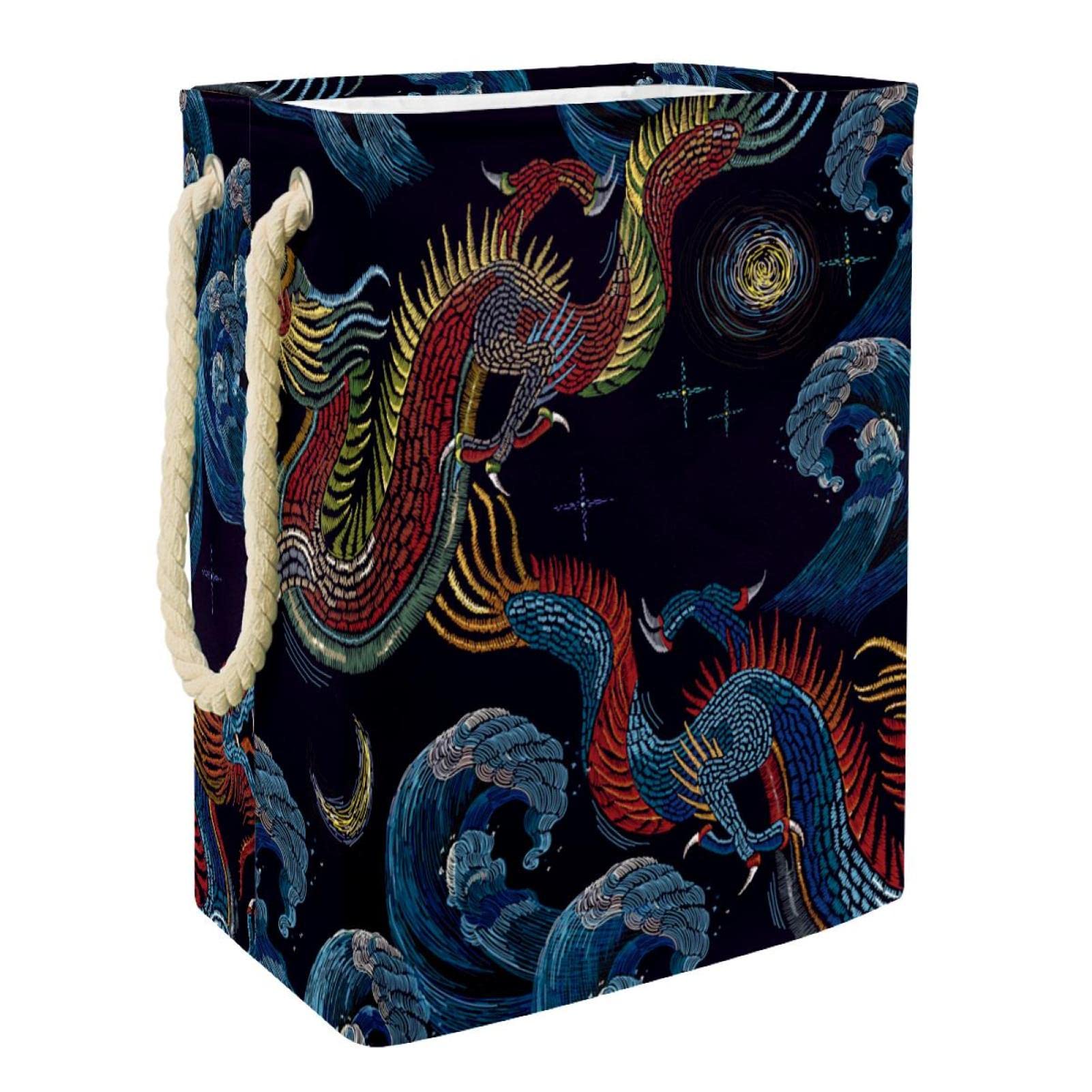 Panier à linge dragon chinois pour organiser votre salle de bain avec style