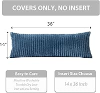 Vista 737 de UGASA - Juego de 2 fundas de almohada de terciopelo a rayas, funda decorativa para cojín con cremallera oculta para el hogar, sofá, dormitorio