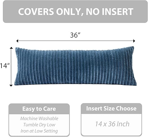 Miniatura 737 de UGASA - Juego de 2 fundas de almohada de terciopelo a rayas, funda decorativa para cojín con cremallera oculta para el hogar, sofá, dormitorio,