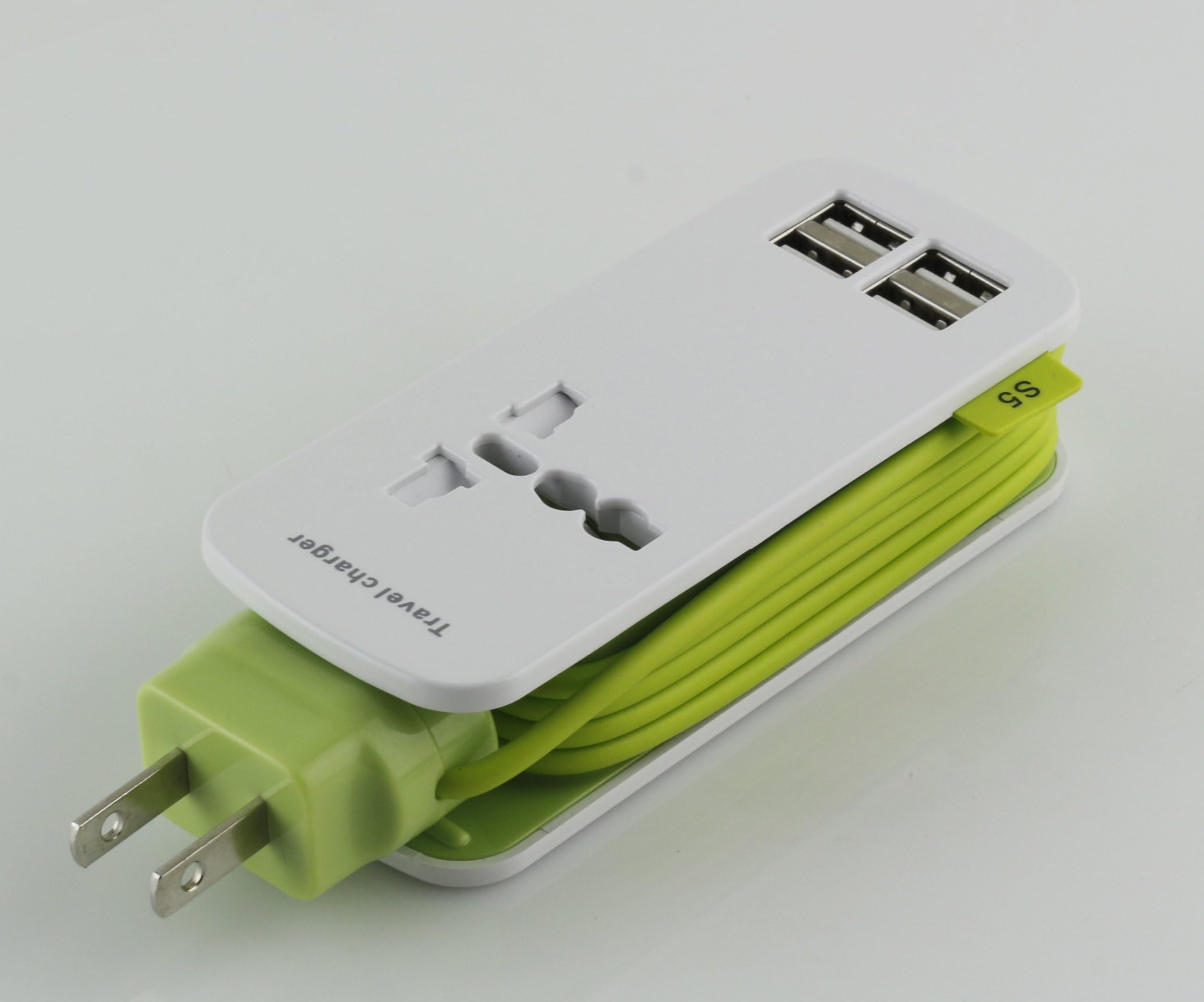 Anncia TM 4 port + 1 Power socket Desktop Wall Charger Charging Station for iPhone, iPad, iPod, Samsung ,Android Tablets and More. (S5 Green)