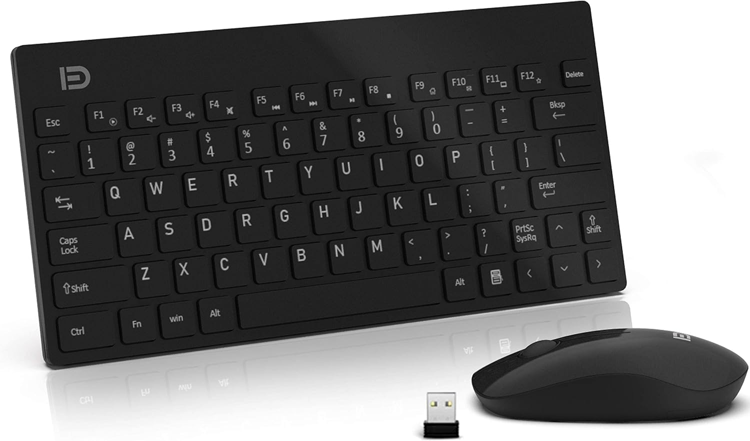 Wireless Keyboard and Mouse Combo, 2.4GHz USB Compact
