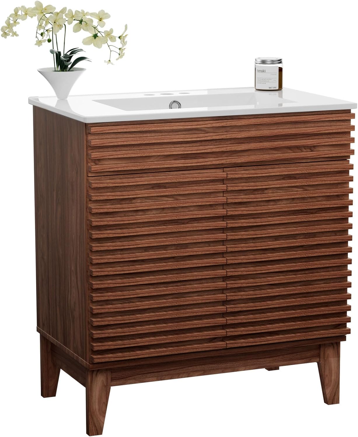 Amazon.com: APRILSOUL 30" Bathroom Vanity with Ceramic Sink, Mid ...