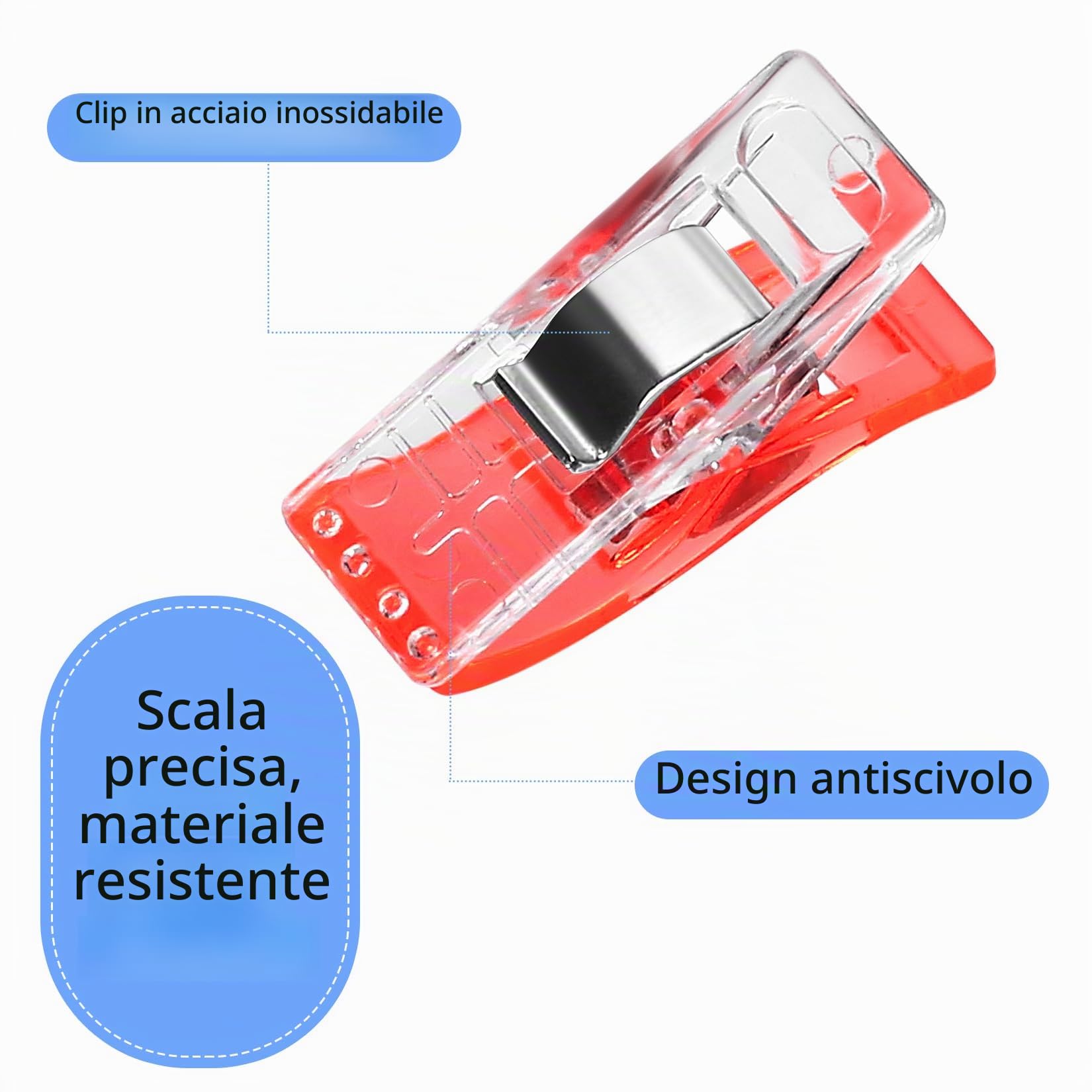 Mollette per Stoffa 80 Pz, Clip da Cucito per Cucire, Accessori per Macchina da Cucire Multiuso