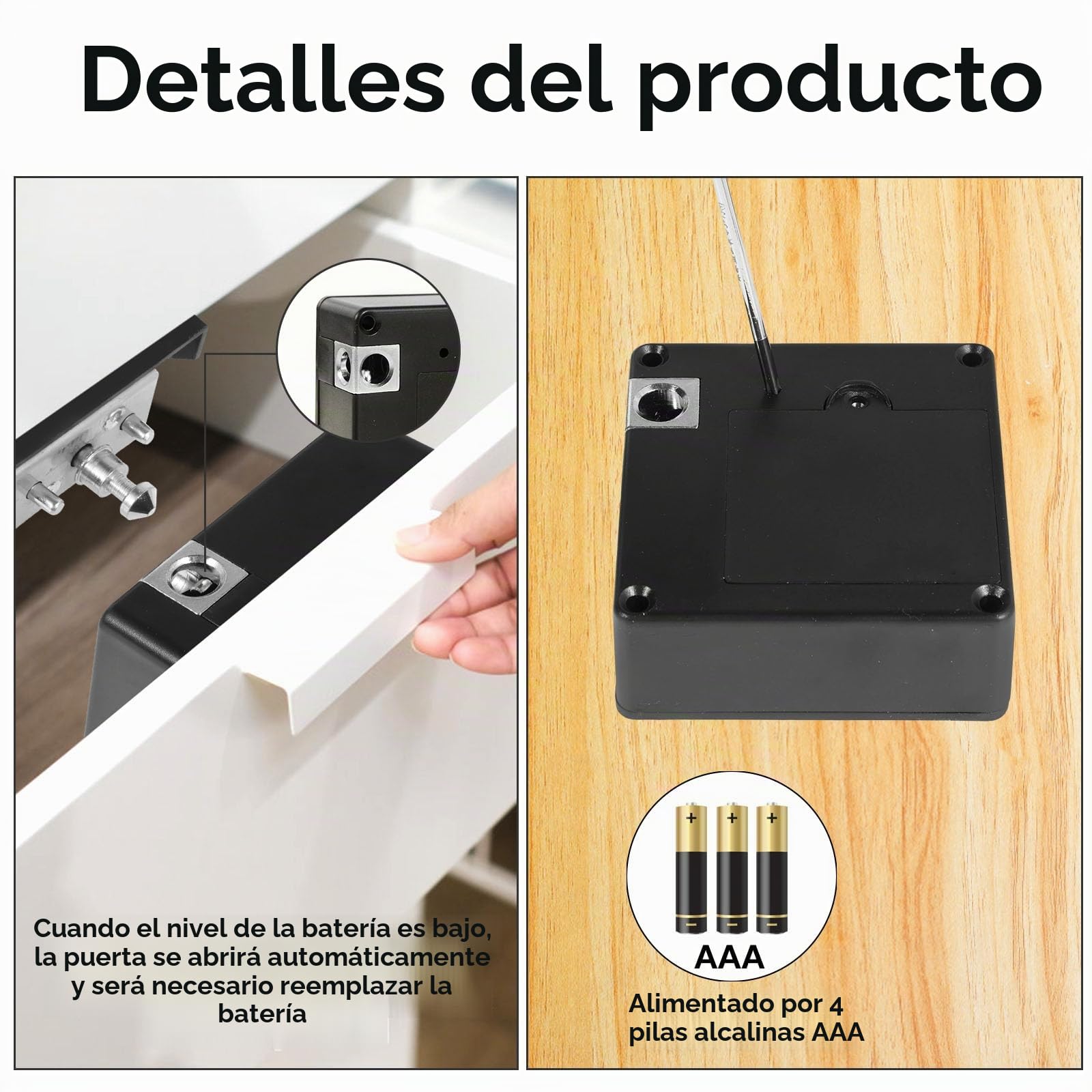 Cerradura magnética oculta RFID con 2 tarjetas RFID programable NFC para armarios, cajones, taquillas, cajas fuertes
