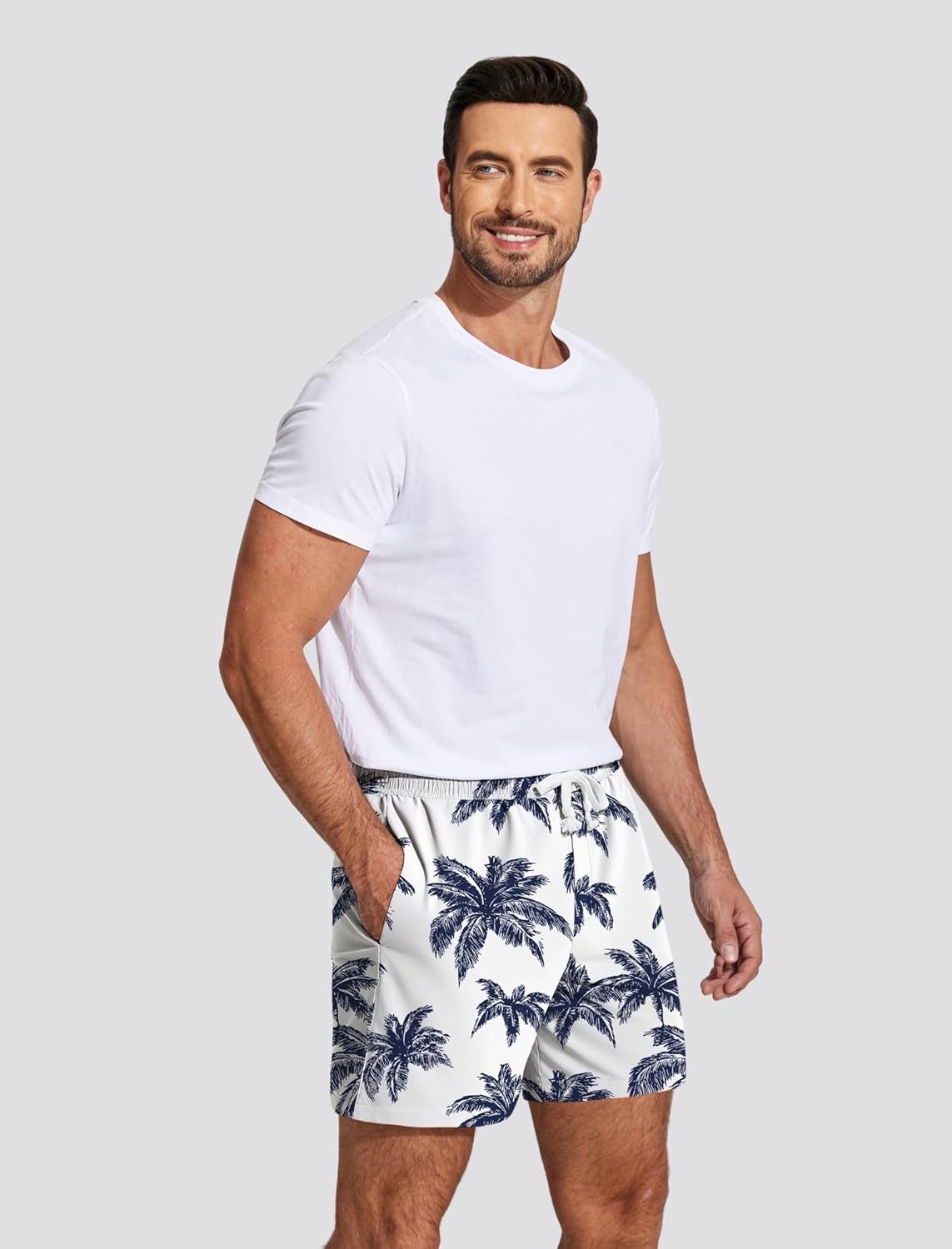 Deyeek 5.5 Inch Mens Pajama Shorts Sleep Cotton Lounge PJ Lightweight Elastic Waist Drawstring Nightwear Bottom with Pockets - Image 6