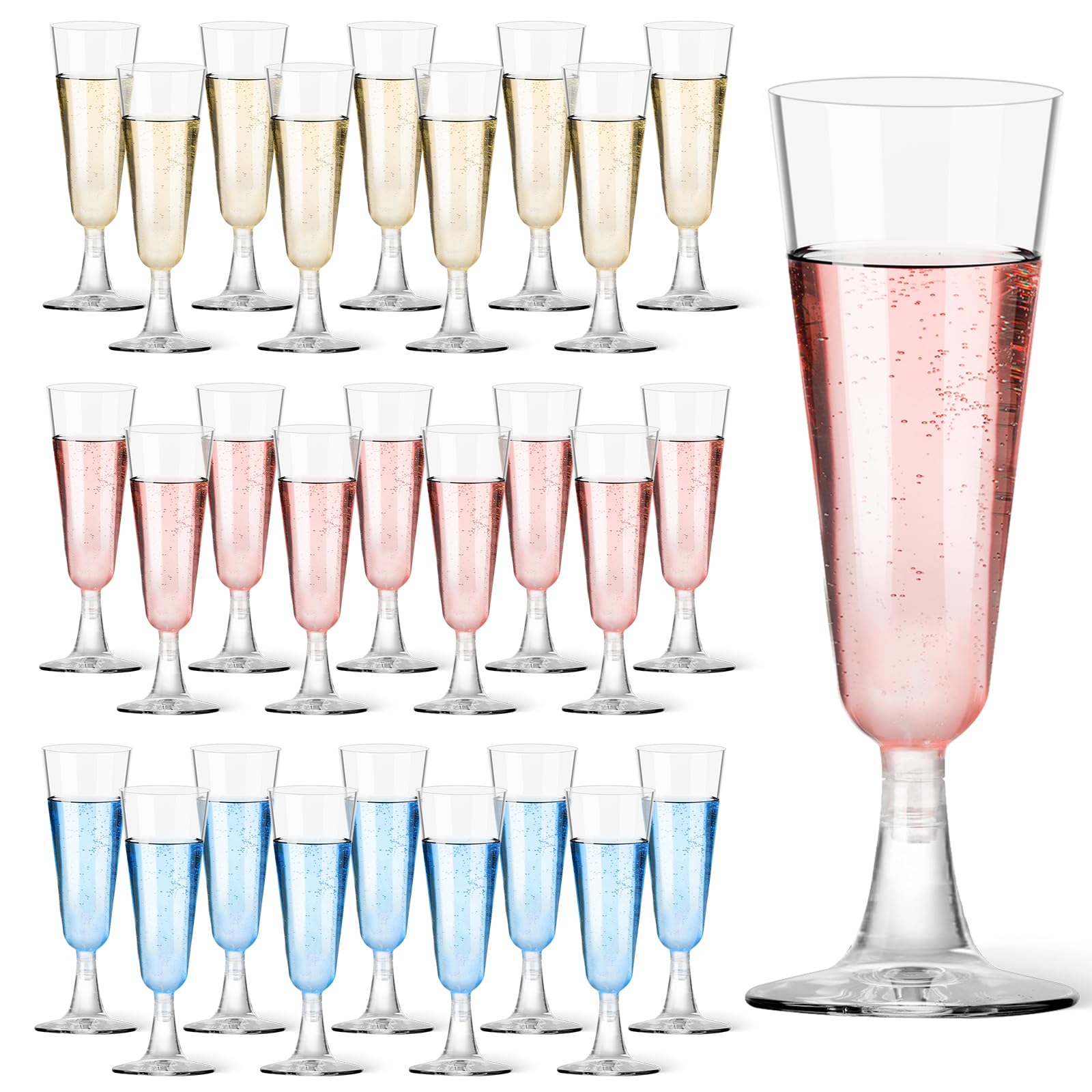 Disposable Champagne Flutes - 40 Pack -10
