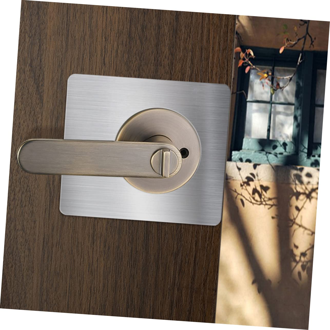 10 ensembles Pièce De Réparation De Serrure De Porte Plaque De Gâche De Porte Plaque De Bouton De Porte Renfort De Quincaillerie De Porte Plaque De Garniture De 2 pièces * 10