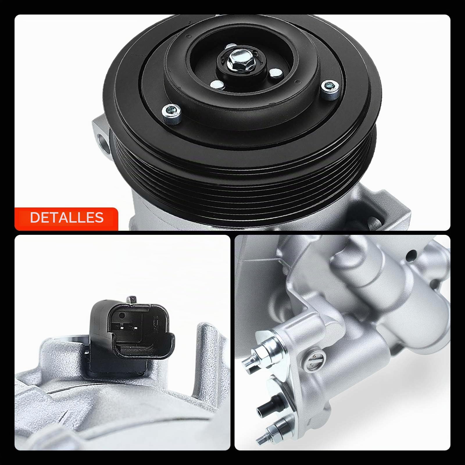 Frankberg Compresor de aire acondicionado con embrague Compatible con Berlingo Multispace B9 308 CC 4B 308 SW I 4E 4H C4 Cactus 3008 MPV 0U Replace# 9676862380incl. aceite premezclado