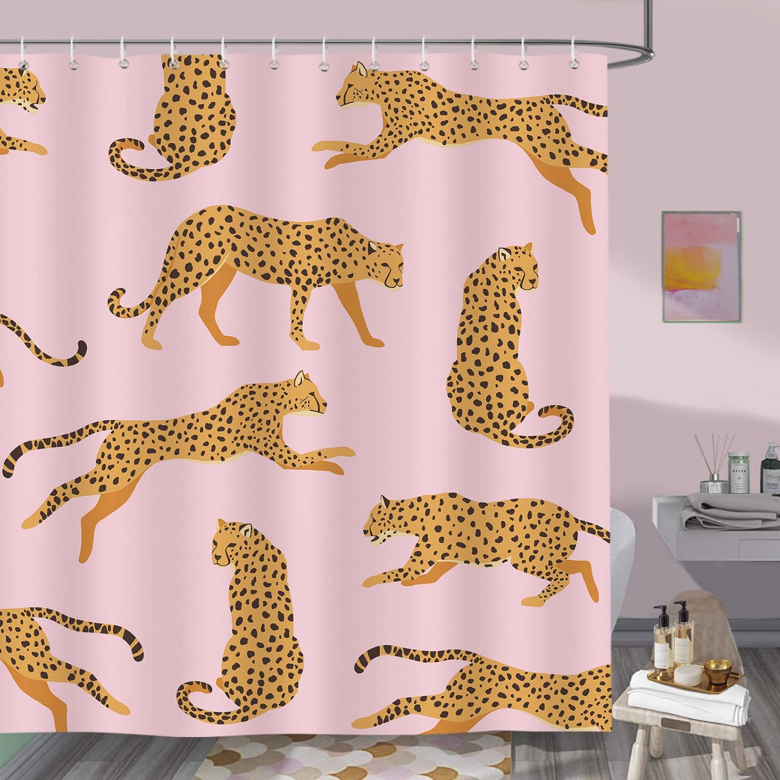 Amazon.com: Lovetar Retro Vintage Flowers 70s 80s Shower Curtain ...
