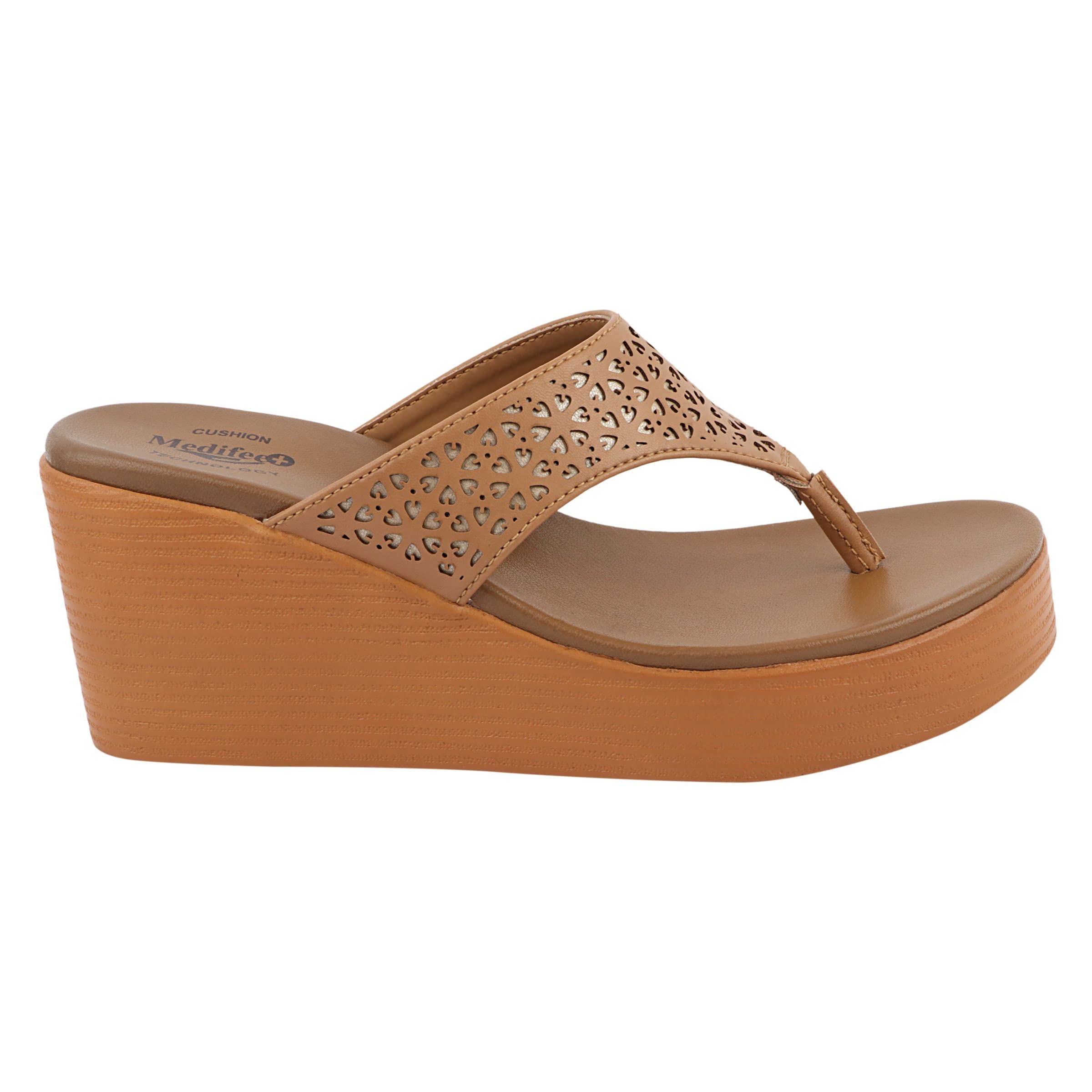 Medifeet Womens Beige Judy Platforms (Numeric_6) (B0C396V7MZ) Amazon Price History, Amazon Price Tracker