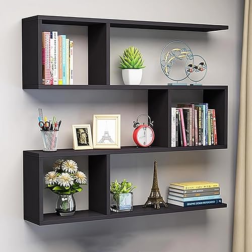 Miniatura 1 de HM&DX Estante flotante de madera para pared, estantes modernos para montar en la pared, estantes flotantes para sala de estar, sala de estudio,
