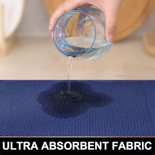 Miniatura 217 de Homaxy Paños de cocina 100% algodón, paquete de 8 – 12 x 12 pulgadas, tejido de gofre, muy suaves y absorbentes, paños de cocina de secado rápido