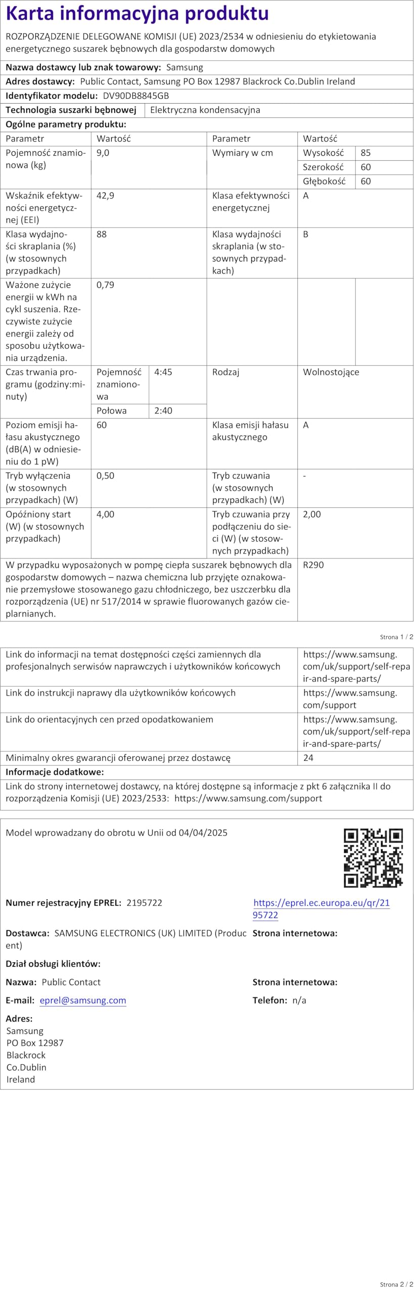 Samsung Bespoke Wäschetrockner AI Silent Dry 9 kg
