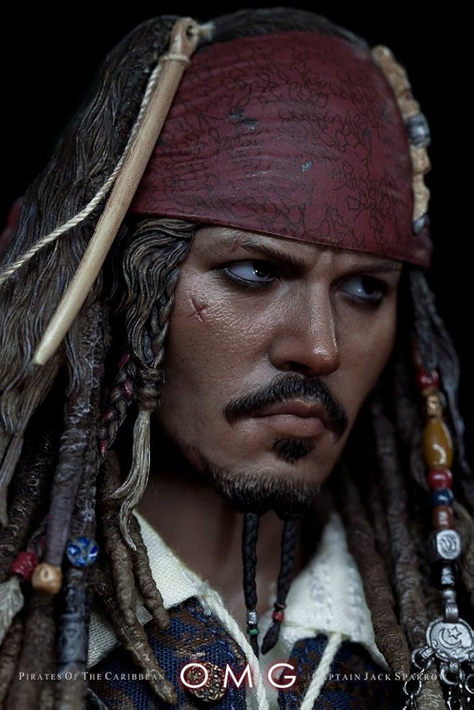 Karayip korsanları 4 yabancı Gelgit Jack Sparrow 1/6 SCALE 30 cm