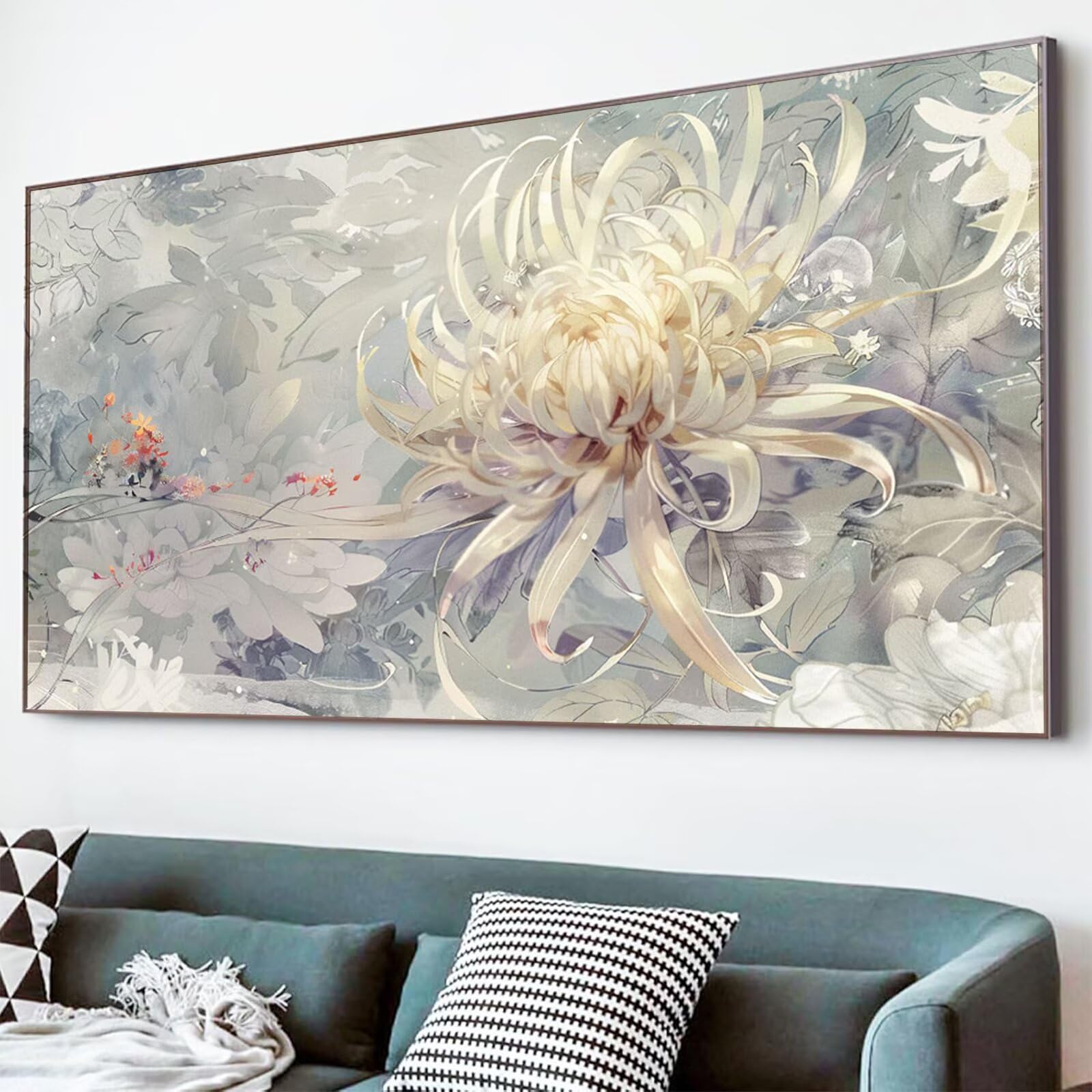 Diamond Painting Abstrakt Diamond Painting Erwachsene Staubblätter Bastelset Kinder ab 6 Jahre Mosaikherstellung Kreatives Geschenke für Mädchen Anfänger, Kreuzstich Arts Zimmer Deko 60x120cm Y5-779