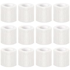 12 Pieces Self Adhesive Bandage Wrap Tape Stretch Self Adherent Cohesive Toe Tape for Sports Wrist Ankle 5