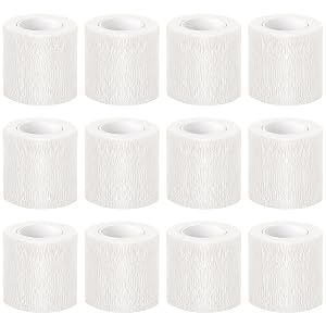 12 Pieces Self Adhesive Bandage Wrap Tape Stretch Self Adherent Cohesive Toe Tape for Sports Wrist Ankle 5