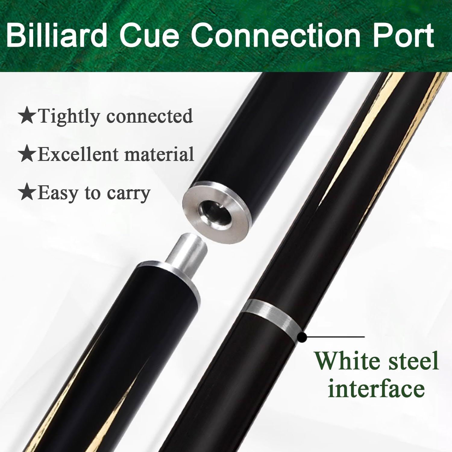 Snooker-Queue , 3/4 Billard Queue Snooker Chinesische Acht Schwarz 11,5 MM