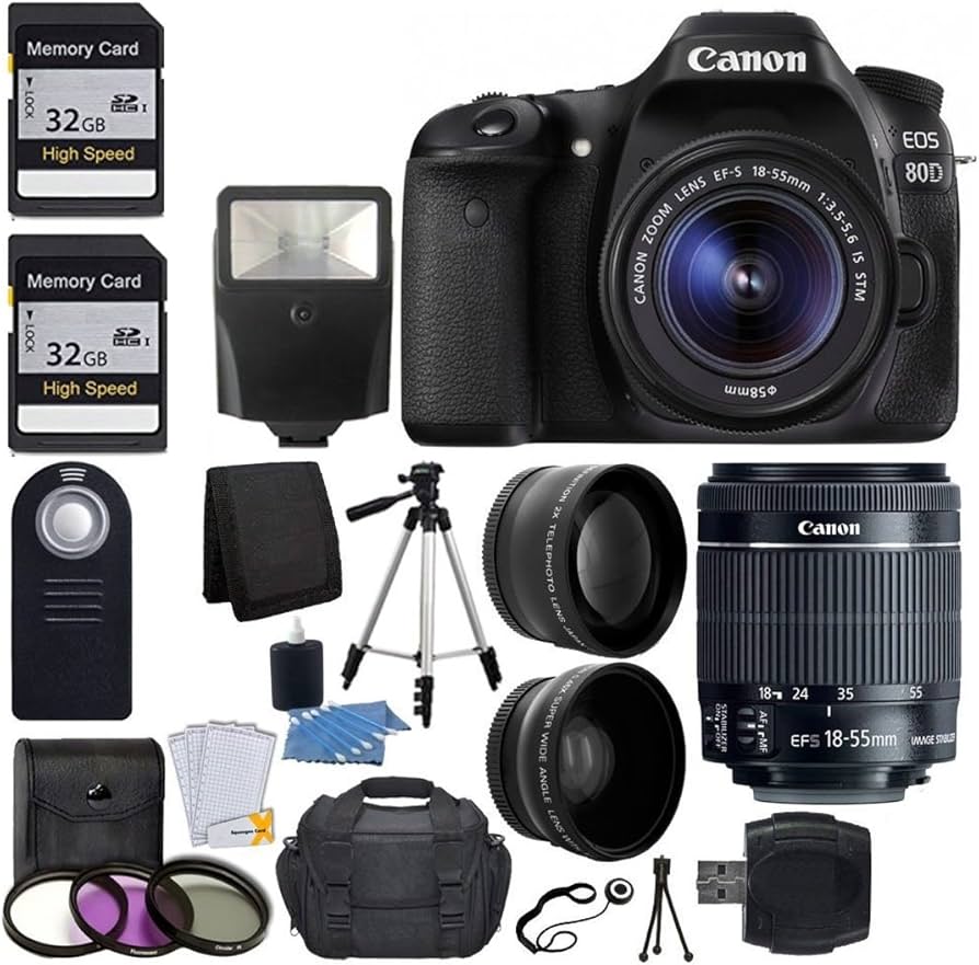 Amazon.com : Canon EOS 80D Digital SLR Camera with 18-55mm EF-S f