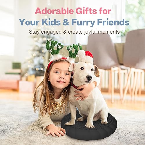 Vista 22 de Cojín tambaleante, asiento extra grueso para niños sensoriales, disco de equilibrio antideslizante con bomba de inflado para adultos, fuerza