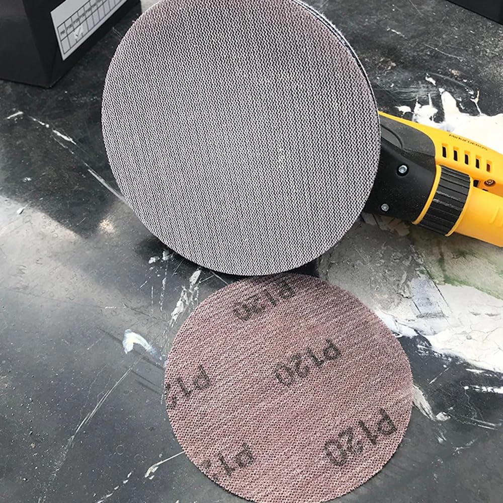 5 "125mm Rete abrasiva Senza vassoio antipolvere Carta abrasiva a secco antiaderente Moschettoni a grana 80-800 Carta vetrata, 5 pollici grana 80, 30 pezzi