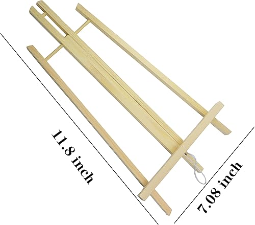 Miniatura 2 de Aokbean 4 soportes de caballete de mesa para pintura artística, trípode de madera de 12 pulgadas, caballetes de pintura, foto, lienzo, soporte de