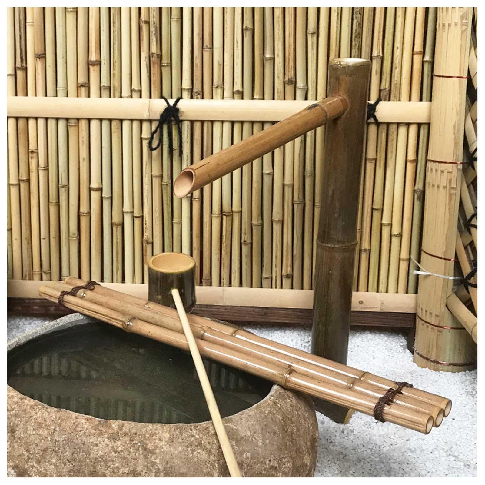 asdchZen 70Cm Bamboo Fountain Decoration,With Pump, Zen Garden Water Fountain, Waterfall, Outdoor Japanese Garden Backyard Pond Kit
