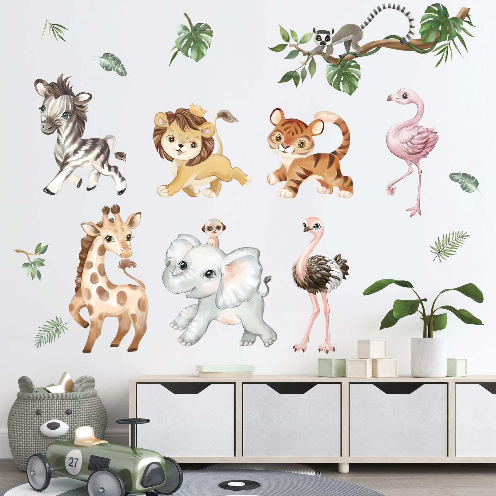 Pegatinas Pared Infantiles Pegatinas De Pared Animales Jungla - Vinilos  Decorativos Para Habitación Infantil Decoración Pared Fácil Instalar, image size:1600x1600