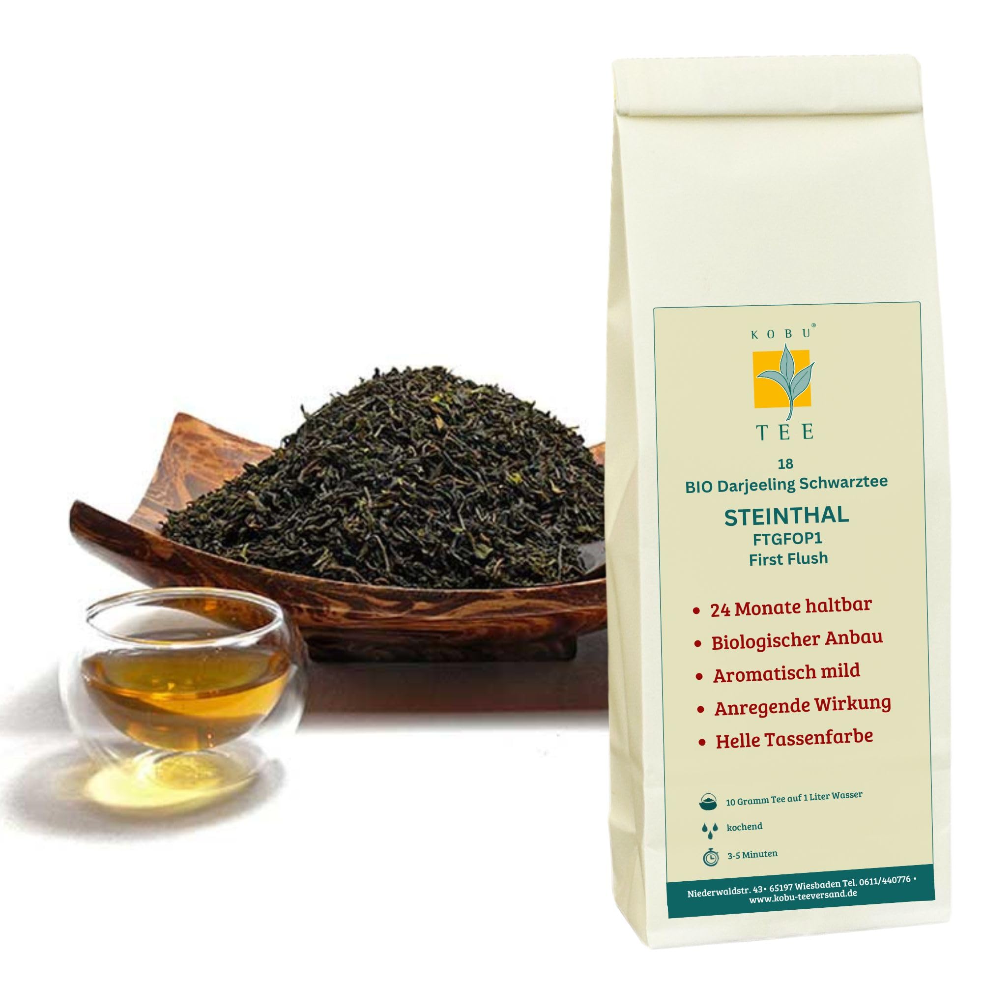 BIO Schwarztee Darjeeling First Flush »Steinthal« FTGFOP1