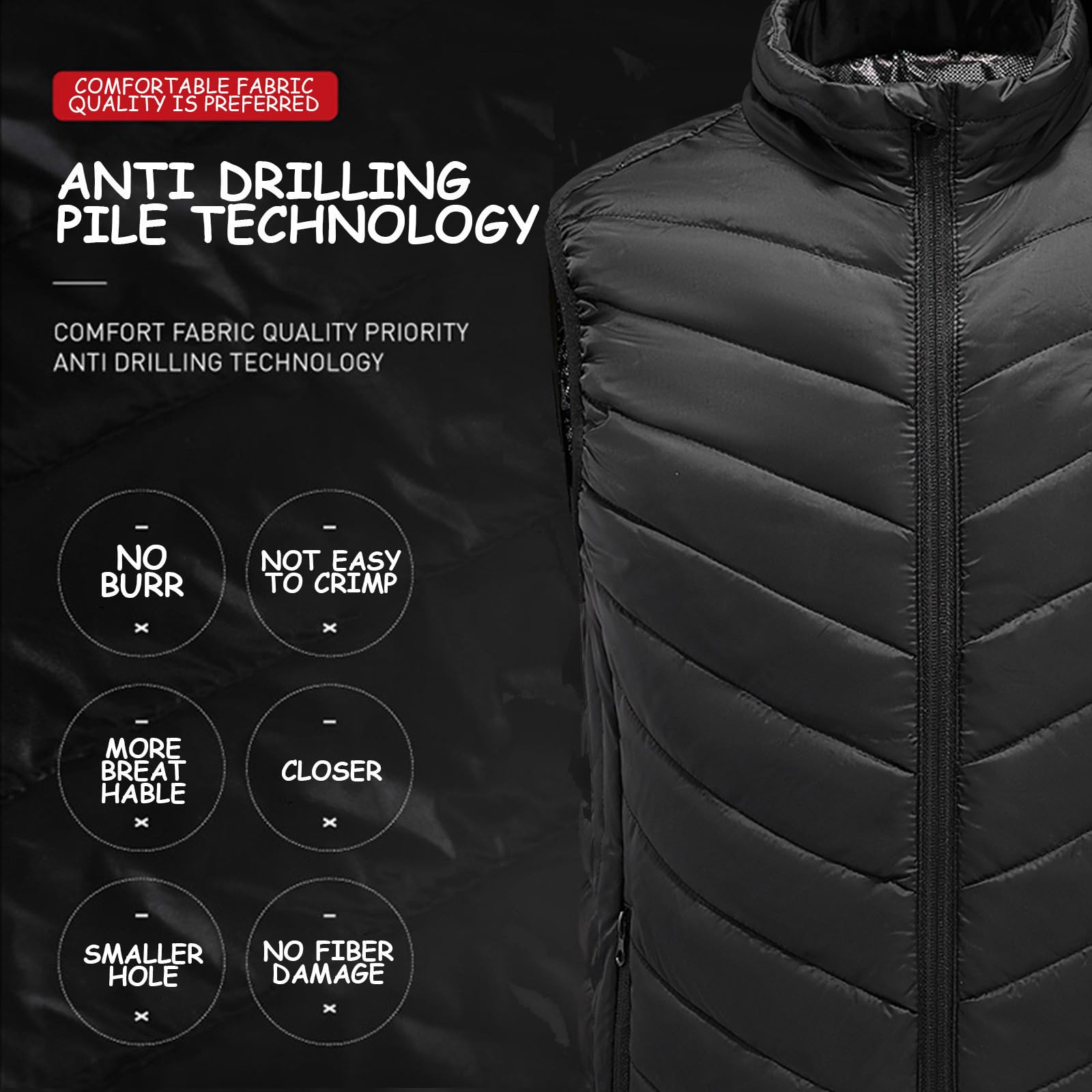 Gilet Riscaldato Uomo e Donna Giacca con 9 Zone di Riscaldamento Ricarica USB Giubbotto Riscaldata Elettrico Gilet Termico Riscaldabile Giubbino Invernale Caldo Piumino per Campeggio