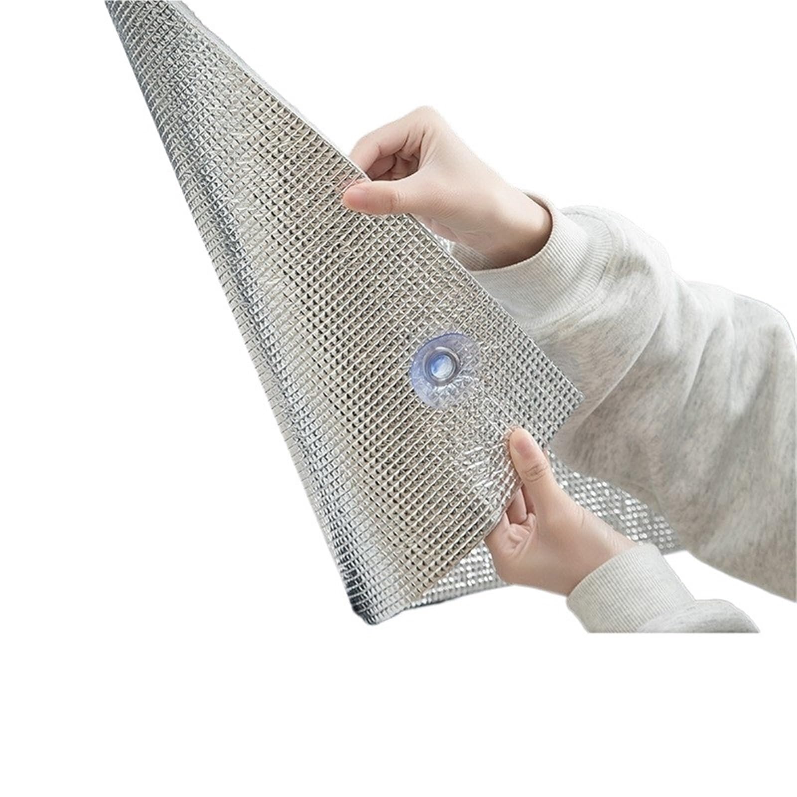 Luoaxinn No Edging Foil Insulation Roll Window Film Blackout Aluminum Foil With Suction Cup Double Layer Uv Block Privacy Films Glass Sunshading Board Home(,30X100cm)