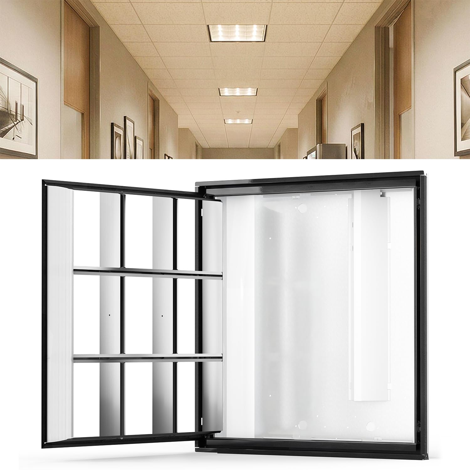 Sunco 2x2 LED Ready Parabolic Troffer Fixture, 2 Lamps, 9 Cells, Commercial Drop Ceiling Light, White Parabolic Louver for LED Tubes, Professional