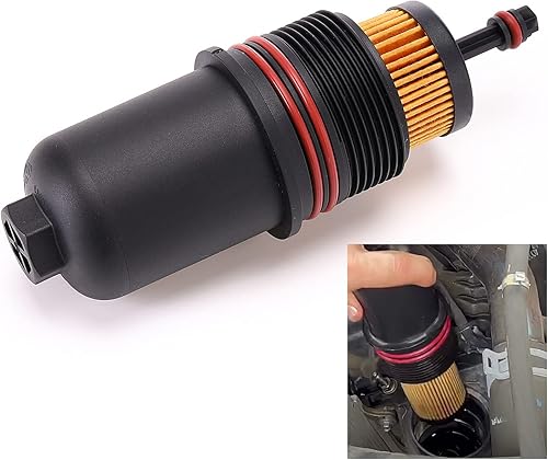 Miniatura 6 de FT4Z-6A832-C Tapa de filtro de aceite para Ford Fusion 2017-2020 y 2015 2016 2017 2018 2019 2000 F150 2.7L V6