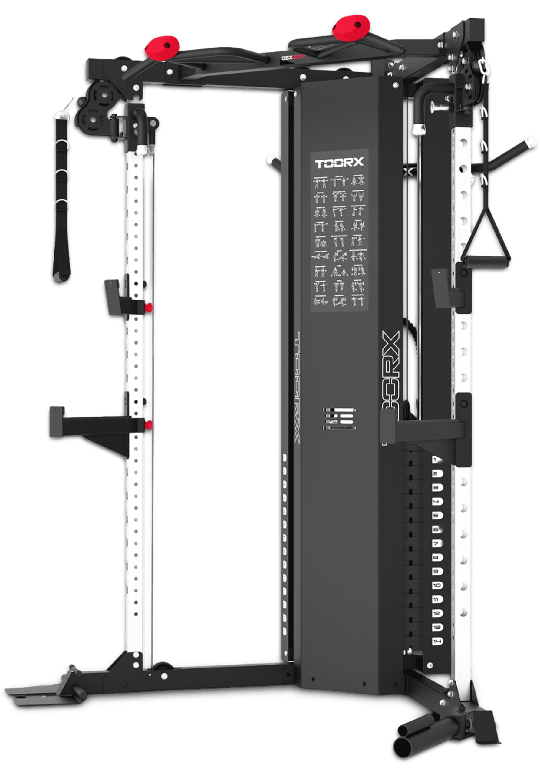 Toorx CSX-90 Dual Pulley Cable Cross [Stazione Multifunzionale Professionale con 2 Pesi da 75 Kg] Allenamento Funzionale Completo | Cable Crossover | Functional Trainer Home Gym Toorx Vertical
