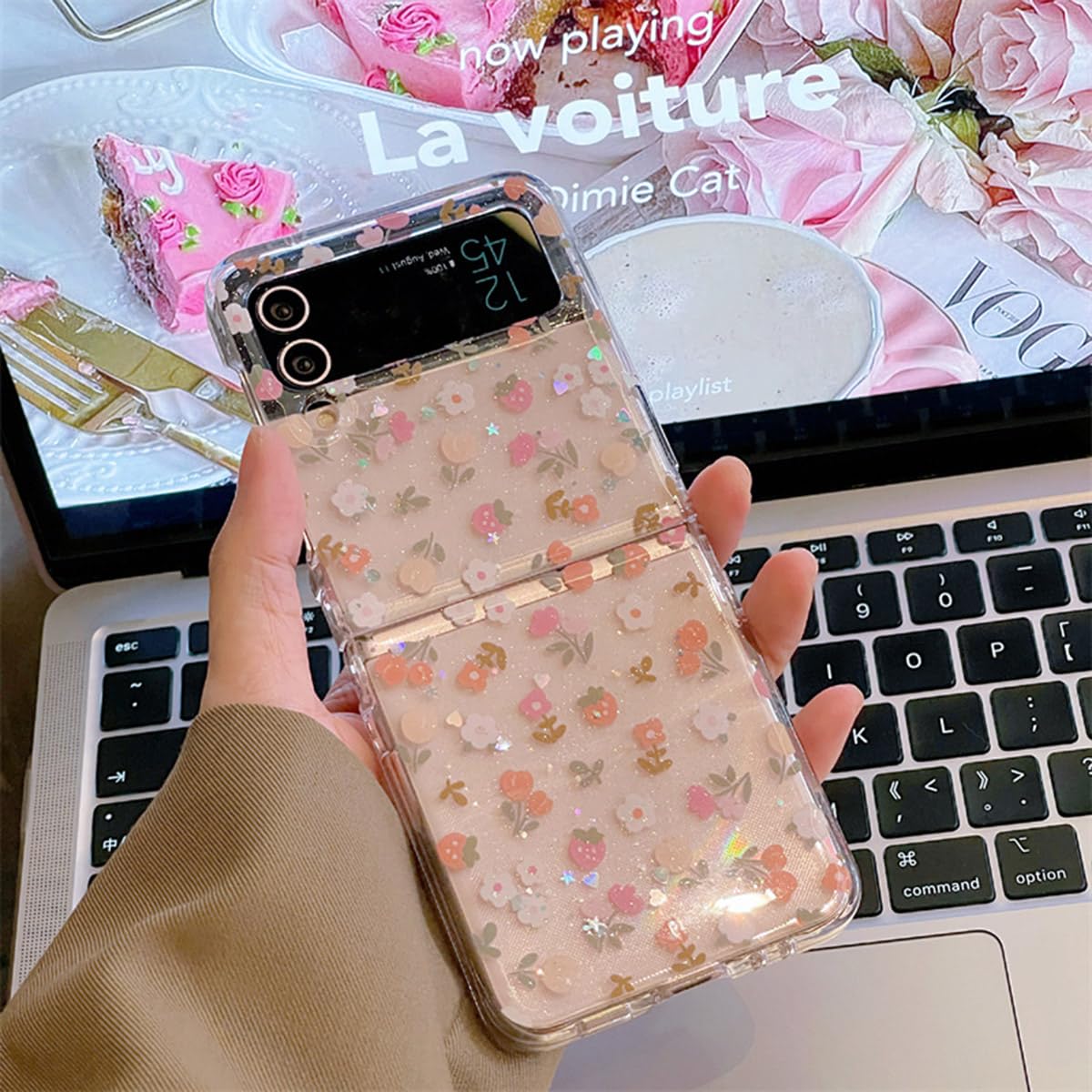 Amazon.com: GO-VOLMON Cute Woman Case for Samsung Galaxy Z Flip 4