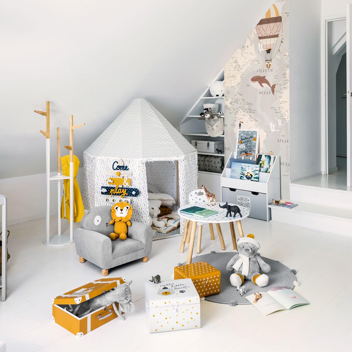 ATMOSPHERA CREATEUR D'INTERIEUR - Poltrona per bambini gatto grigio