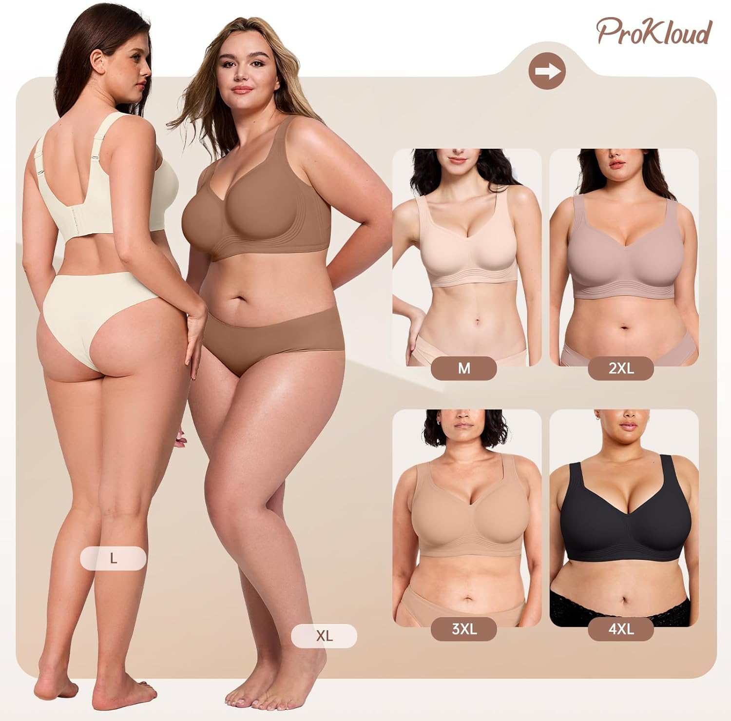 Jelly Bras for Women No Underwire Wireless Bra with Support and Lift Full Coverage Plus Size Comfy Seamless Bra - Image 6