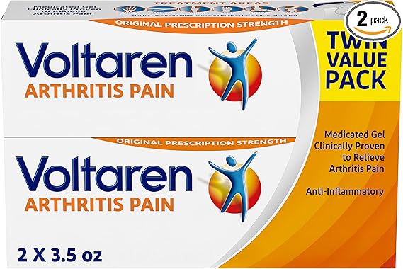 Voltaren Arthritis Pain Gel for Powerful Topical Arthritis Pain Relief with Diclofenac - NEW Easy Open Cap - 100 g x 2