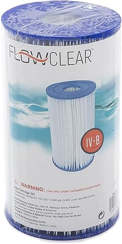 Miniatura 4 de Bestway 58095E - Cartucho de repuesto tipo IV o tipo B para bombas de filtro de 2500 galones por hora para mantener el agua de la piscina limpia y