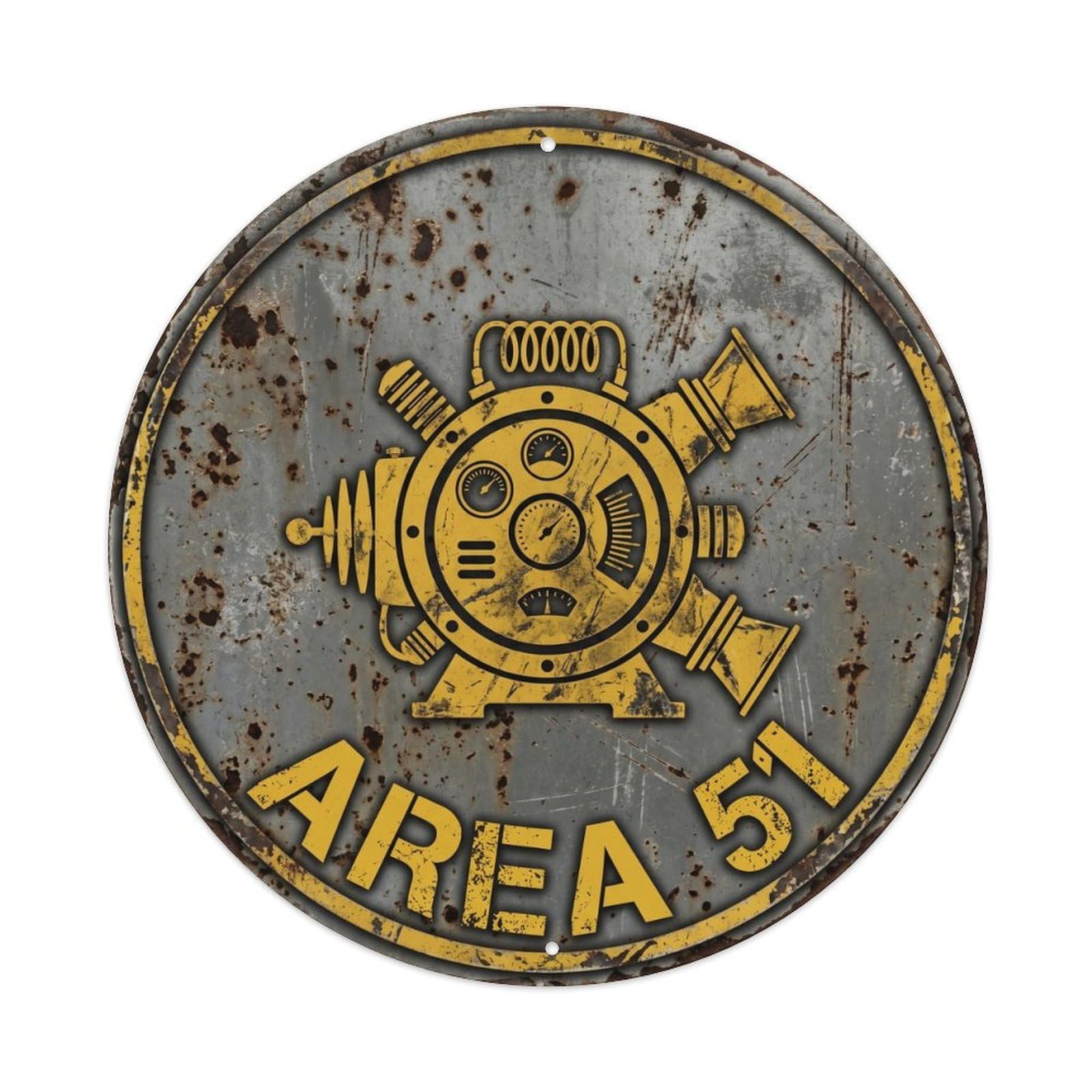 Cwbufd Vintage Style Alien Area 51 Alien Separator Vintage Metal Tin Sign Plaque Wall Decor For Cafe, Club Bar, Office, Garden Metal Poster 8X8inch
