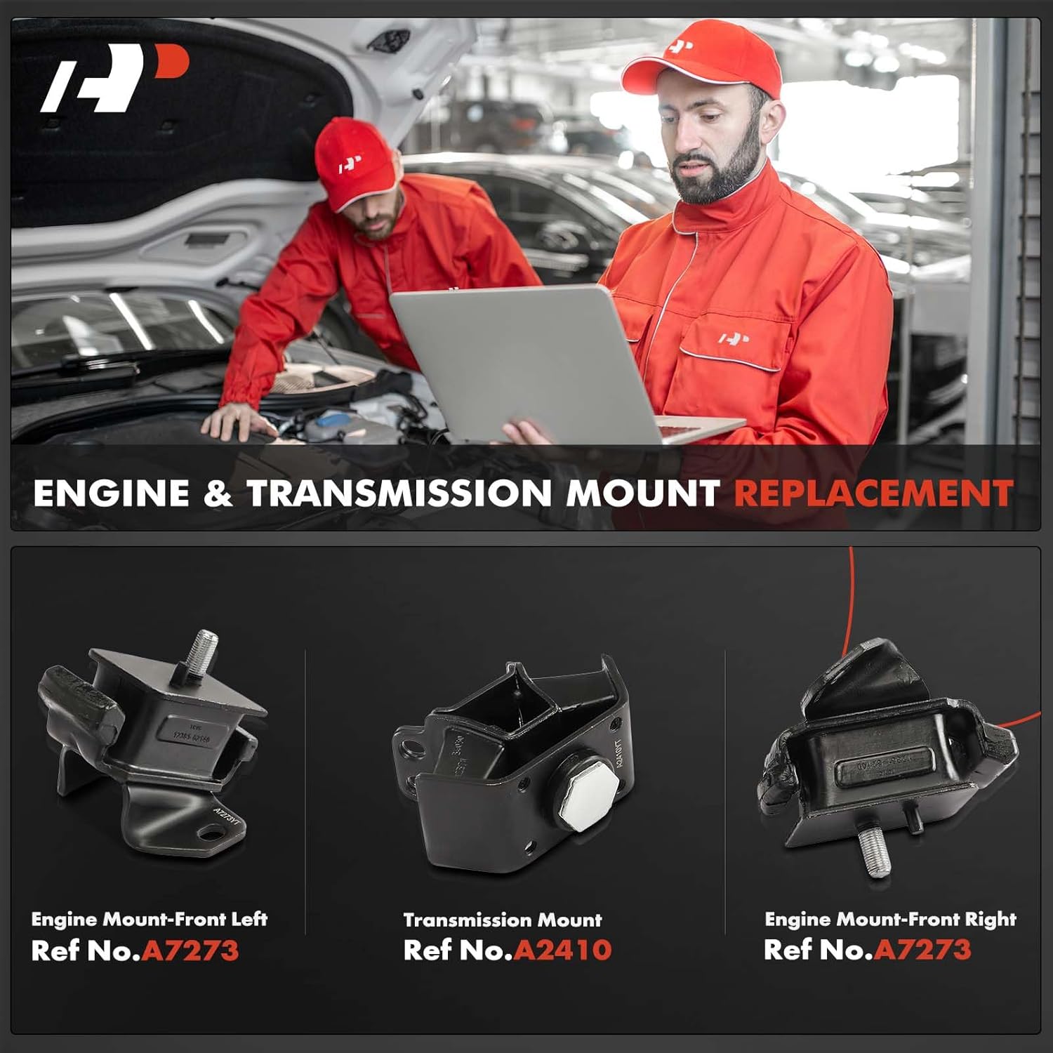A-Premium 3PCS Engine Motor Mount and Transmission Mount Kit Compatible with Toyota Tacoma 2000 2001 2002 2003 2004, 3.4L, RWD