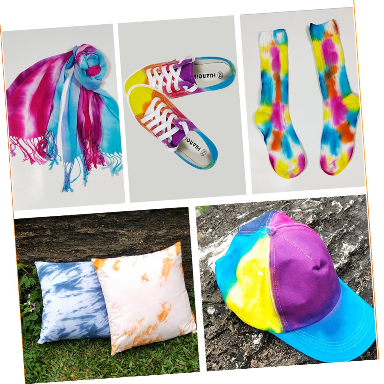 TEHAUX Teilige DIY Stofffarben Textilpigmente Set Für Baumwolle Und Leinen Kaltes Wasser Ungiftig Einfache Anwendung Kräftige Farben Zum Einfärben Von Kleidung Und Accessoires